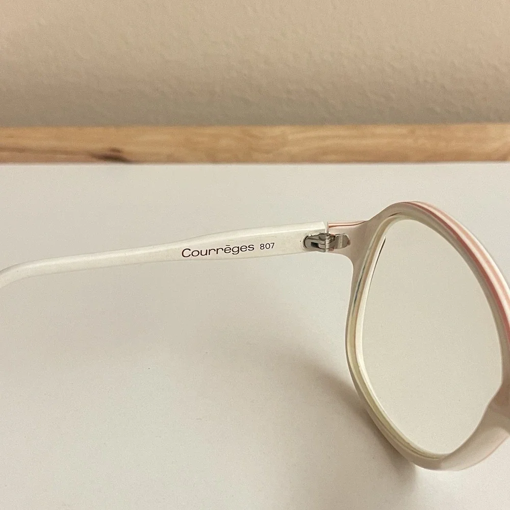 Vtg courreges 807 glasses Pink Boho Grandma Core 57-15 140‎ C3 50s Oversized